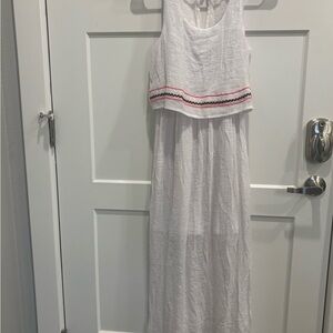 Charlotte Russe White Boho Cottagecore Maxi Dress S